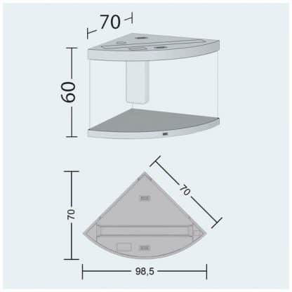 Juwel Trigon 190 Led Μαύρο - Μεγάλα > 180 lt