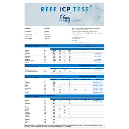 Fauna Marin Reef ICP Test - Τεστ Νερού