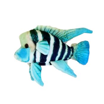 Green Pleco Frontosa Cichlid Plush 29x24x16cm - Τεχνητά Διακοσμητικά