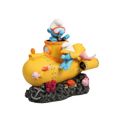 Aqua Della Smurfs Underwater Submarine 15,8×10,8x16cm - Τεχνητά Διακοσμητικά