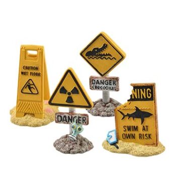 Aqua Della Warning Sings 7.9 x 4.3 x 8.3 cm - Τεχνητά Διακοσμητικά