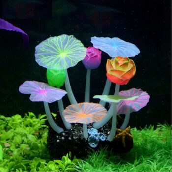 AD Glowing Lotus flower + Green Leaves