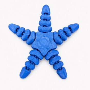 3D Printed Μπλε Αστερίας με αρθρώσεις 9cm floating